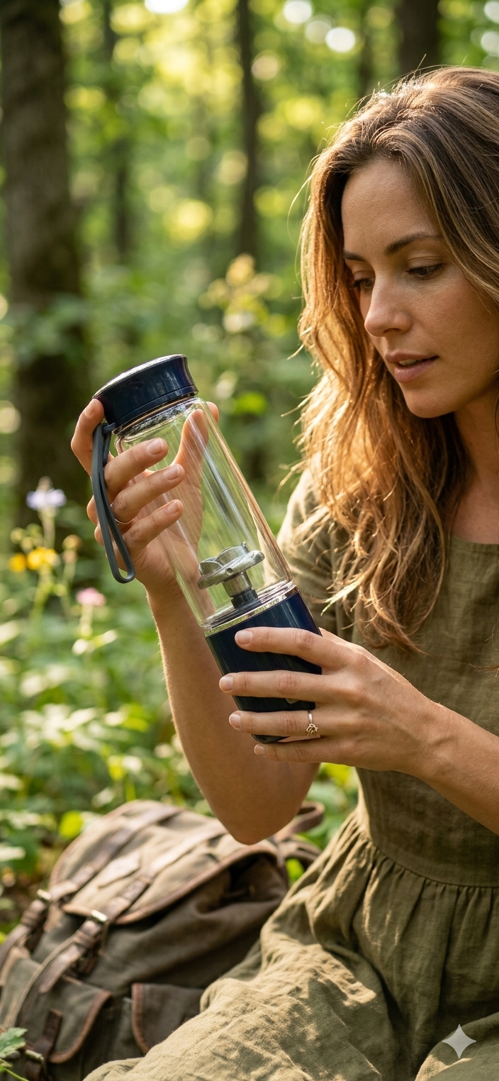 BIOVORTEXER BOTTLE. COHERENT WATER  TECHNOLOGY, BIO IMPELLER cast from Copper and Silver